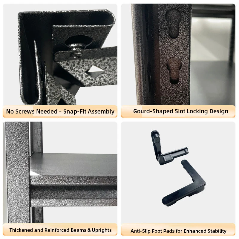 Home Storage Shelves with Adjustable Steel Layers for Everyday Organization