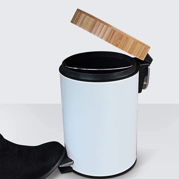 Bambus deckel Mll Mlleimer Abfall behlter Organizer Badezimmer Schritt  Mlleimer| Alibaba.com