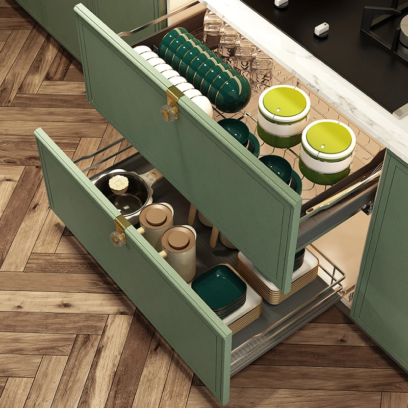 Farmhouse Style Rustic Design Mdf Kitchen Cabinet Solid Rustic Home Kitchen Cabinets Country Green Olive Painting Cabinets