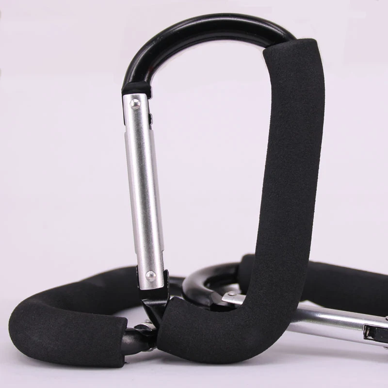 Large Carabiner 5.5" D-Style EVE Sponge Carry Bag Carrier Baby Aluminum Stroller Hooks For Hanging Bags And Shopping