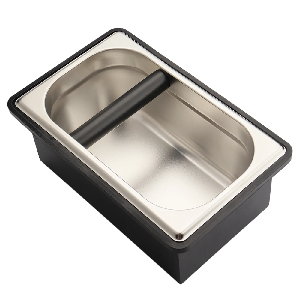 Новые аксессуары для бариста с резиновыми краями кофейный детонационный ящик из нержавеющей стали большая емкость