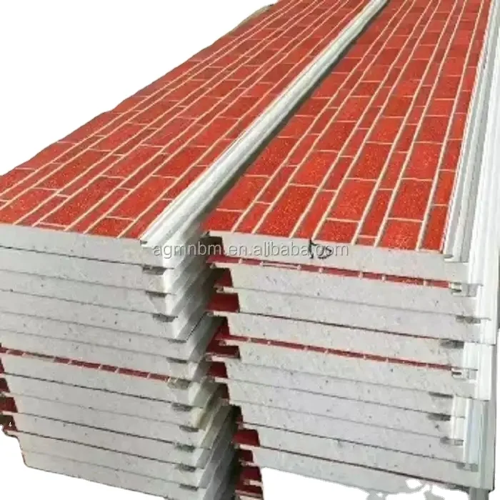 High Quality Decorative Facade Styrofoam Polyurethane Sandwich Panel Metal Carved Exterior Sandwich Panel Metal Siding for House