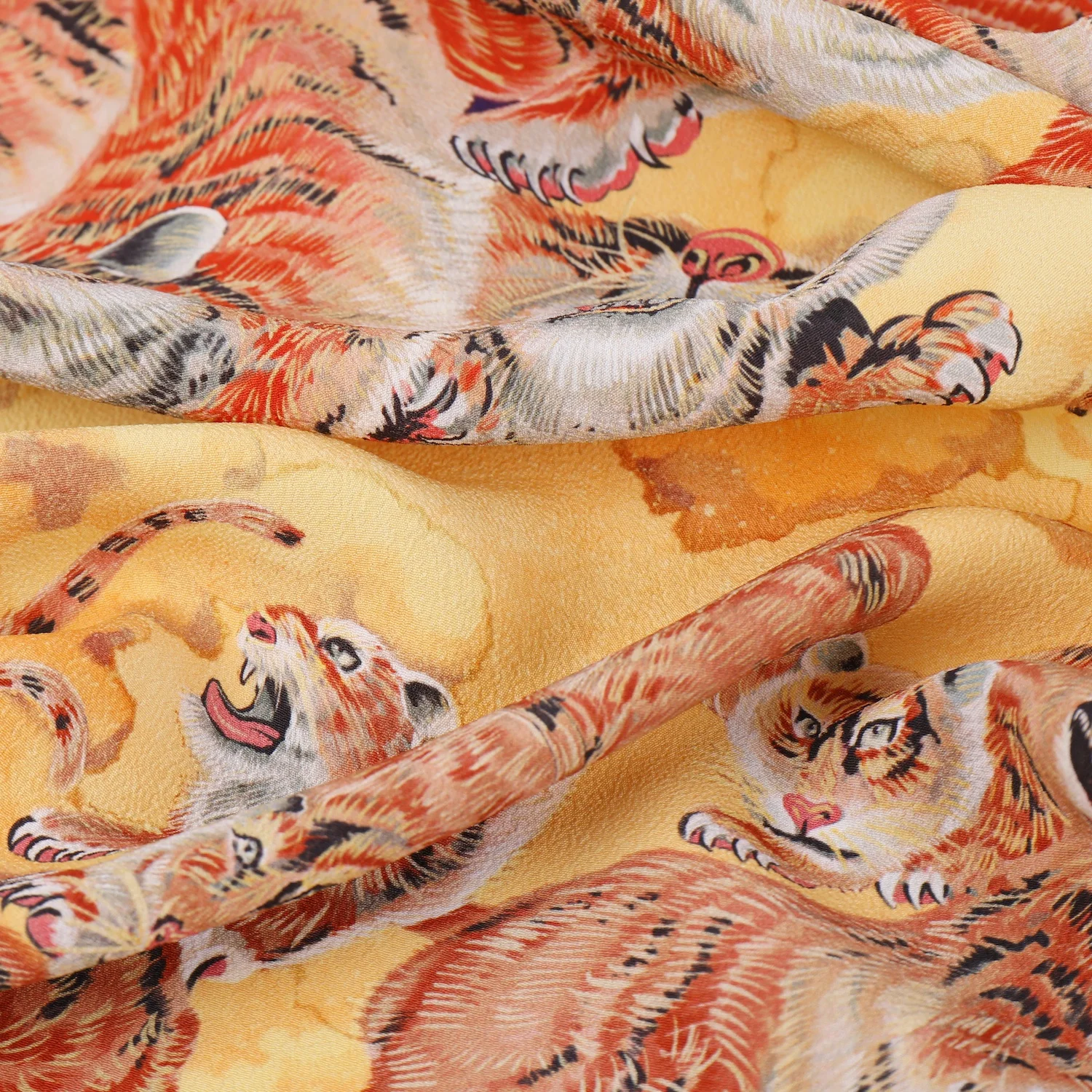 Высококачественная брендовая ткань, промытая песком, 100 прядная вискозная ткань с принтом животных, вискозная Ткань, используемая для модных рубашек