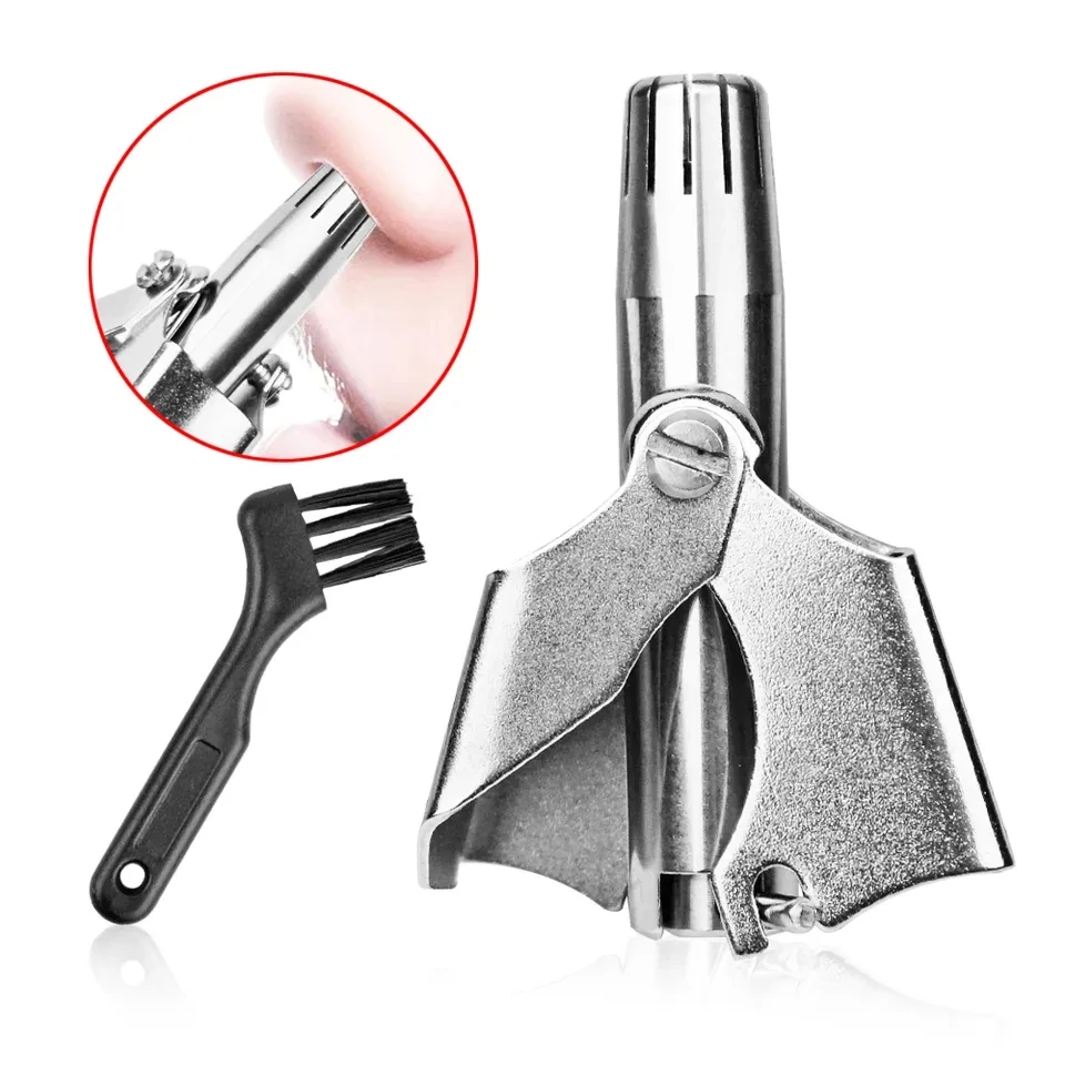 Silver Alloy Personal Care Nose Hair Trimmer Head Practical Artifact Scissors for Hand Trimming for Household Car Garage Use