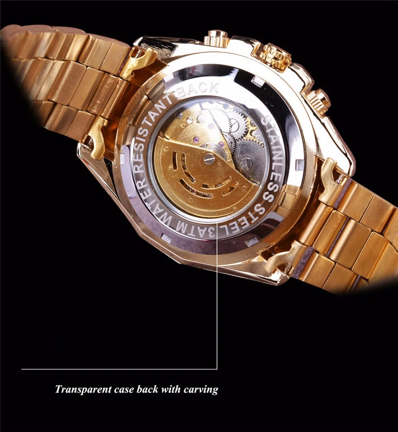Fashion Business Dress Mens Watches Brand Luxury Gold Design Automatic