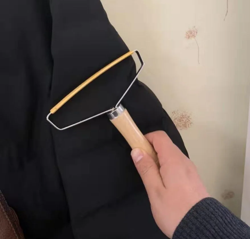 china hot selling wooden metal clothing shaver shave wool implement portable lint remover