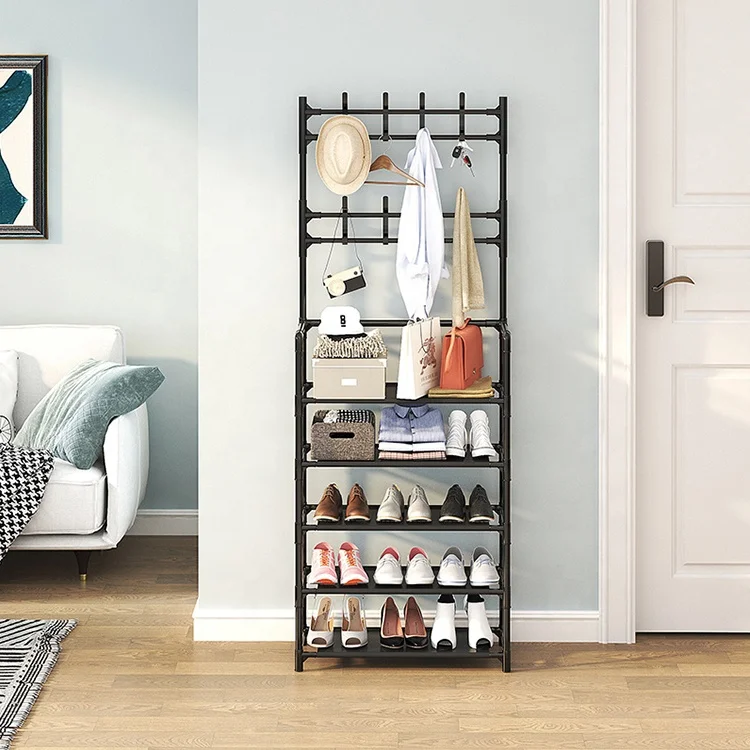 Shoe Racks 5 Tier Layer Modern Living Furniture Holder Shelf Metal Clothes Stands Storage Organizer Shoe Rack for Store Home