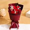 Gypsophile +7 roses rouge vif