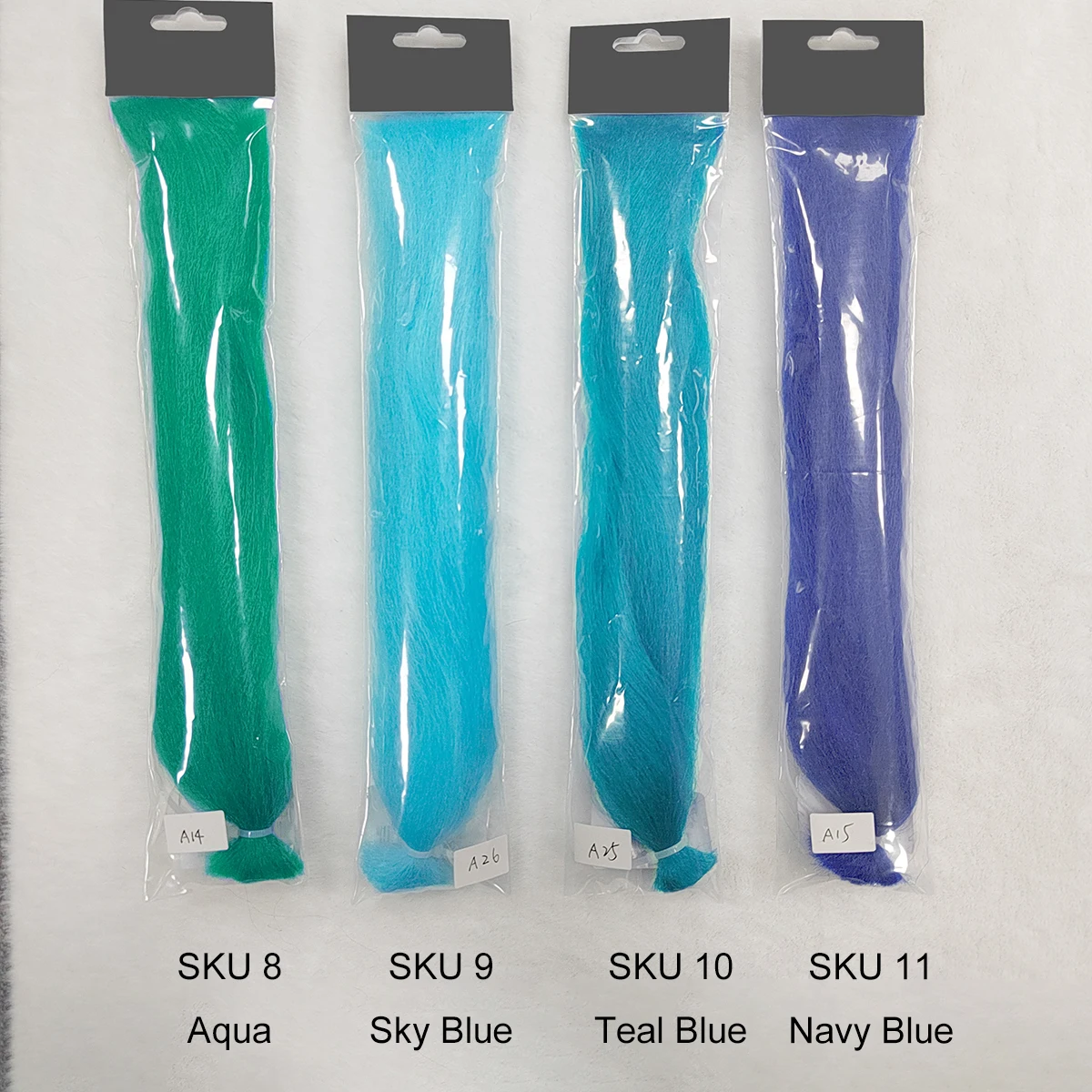 20 Colors 30cm Length Fly Tying Materials Synthetic Fibers Hairs Ep