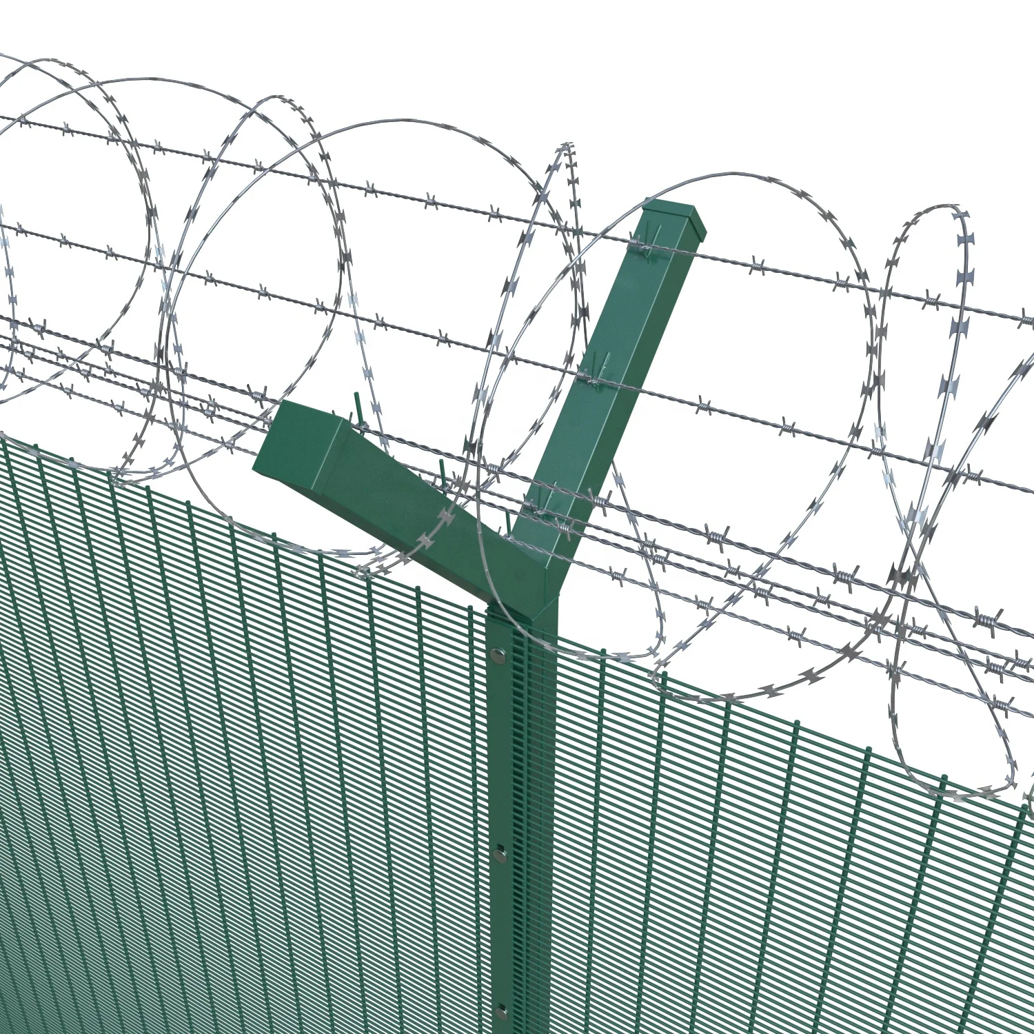 Clear view 358 anti-climb mesh fence 358 fence high security fence panel with barbed wire supplier