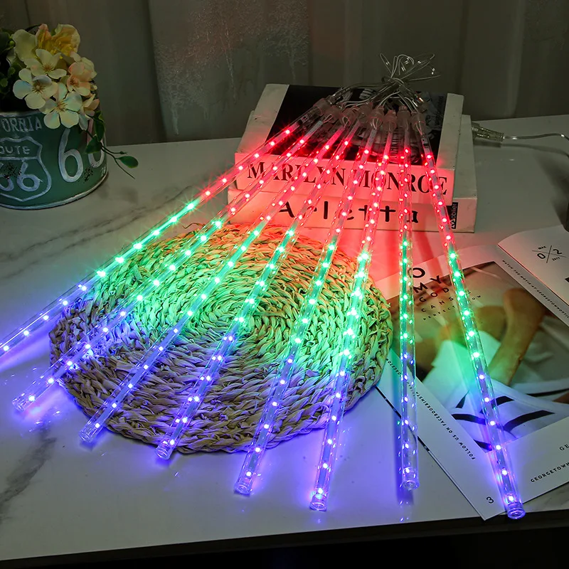 30cm/50cm/80cm Waterproof Tubes Meteor Lights Festoon Lighting For