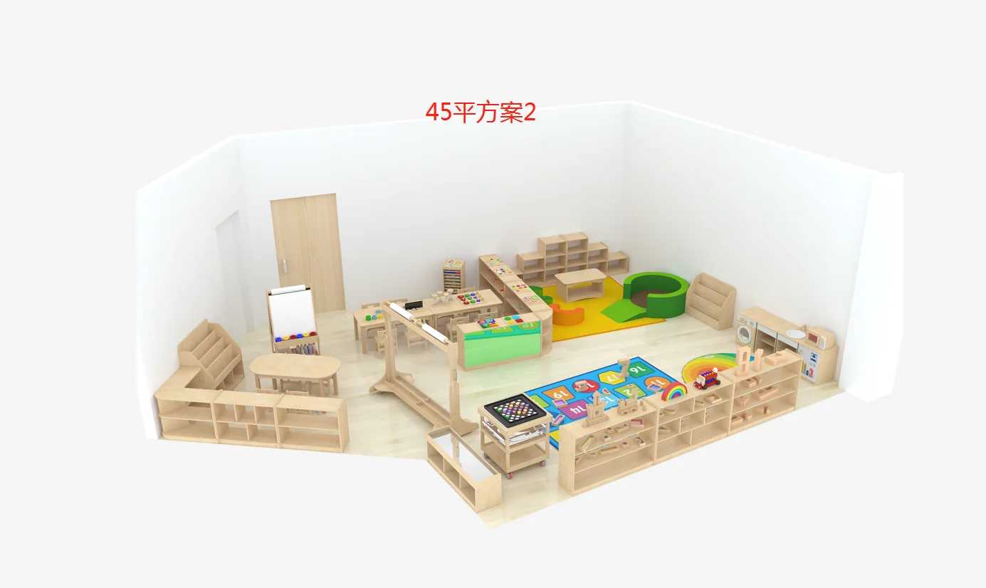Birch Plywood Material Kids Educational Montessori Classroom Furniture for Montessori School