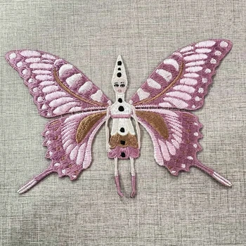 Butterfly Embroidered Fabric Patches for Skirts Shoes Hats Hair Pins Headwear-DIY Decorative Accessories