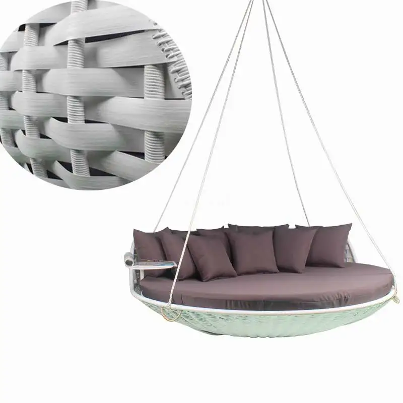 Round Rattan Round Swing Bedrattan Hanging Bed Patio Swing Chair Wicker Furniture Porch Swing