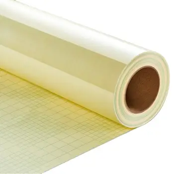 82gsm 50mic Holographic Glossy Yellow Liner Pvc Cold Lamination Film Roll Adhesive