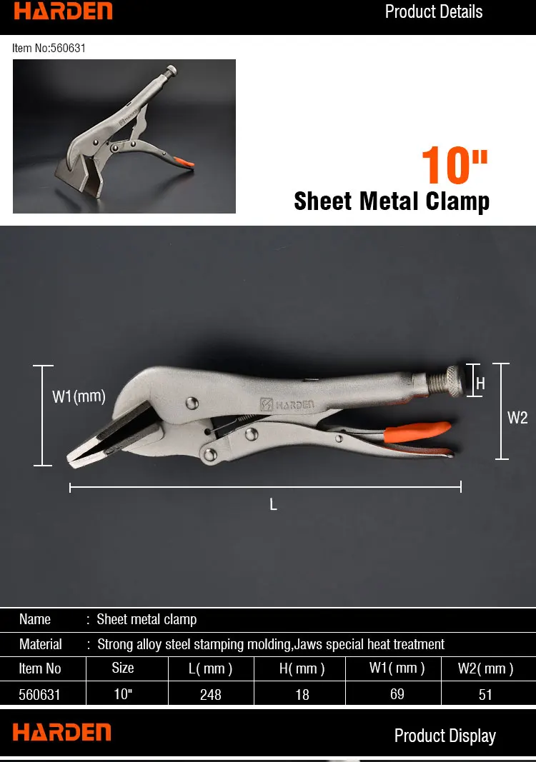 Multi Functional Professional Locking Welding Alloy Sheet Metal Clamp