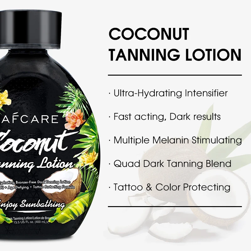 Natural Bronzer Tanning Lotion Organic Coconut Oil Self Tanner Tanning