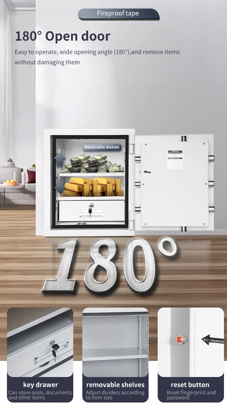 CEQSAFE Electronic Digital Box Fire Smart Safe Box Safes for Steel Vault Money Fire Proof Safe details