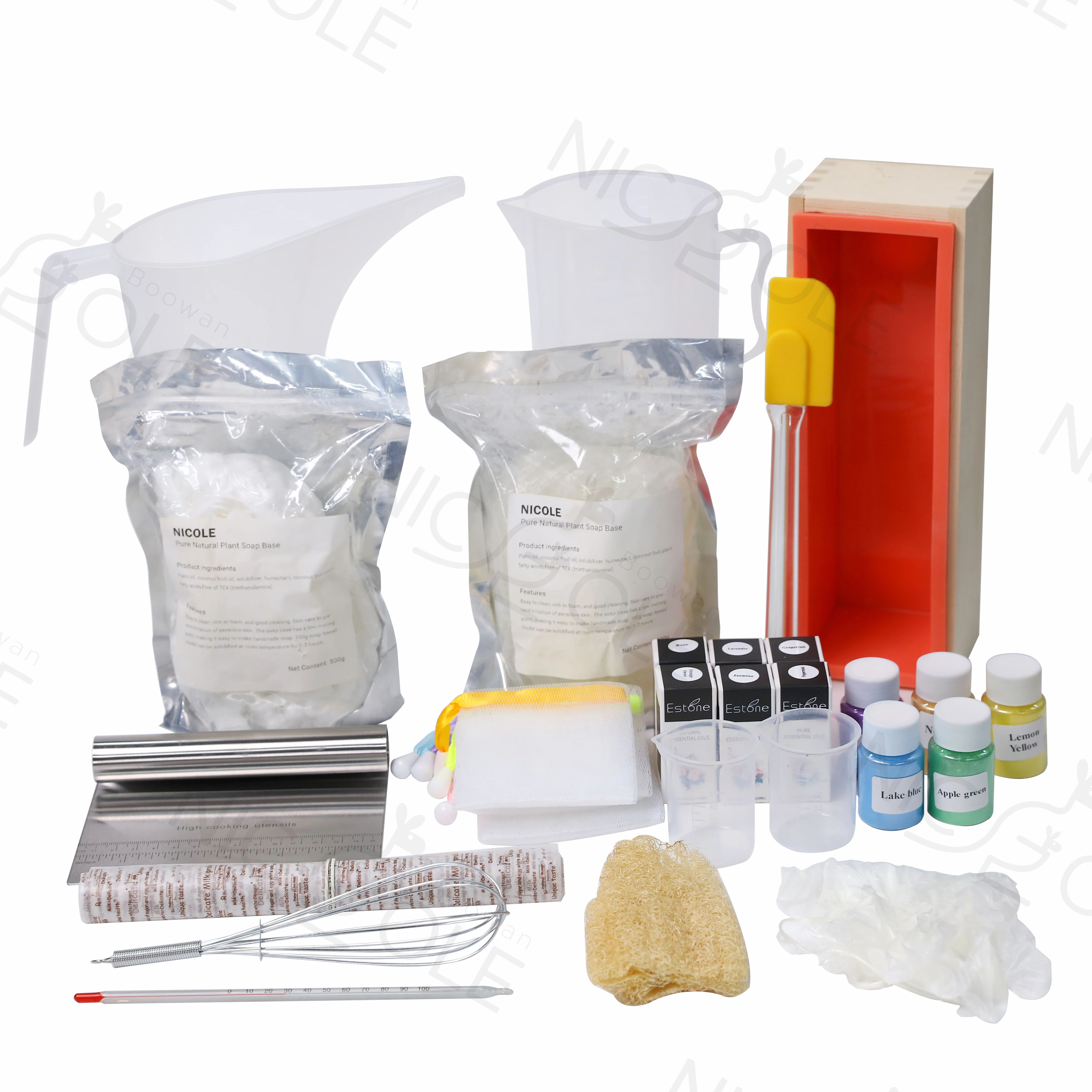 Nicole Seifenherstellungs-Set Für Badekugeln – Komplettset Mit Silikonformen & Werkzeug Für DIY Naturseifen