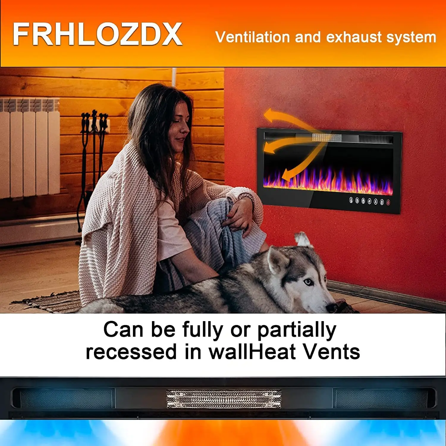 Electric Fireplace, 50-Inch, LED - detail 4