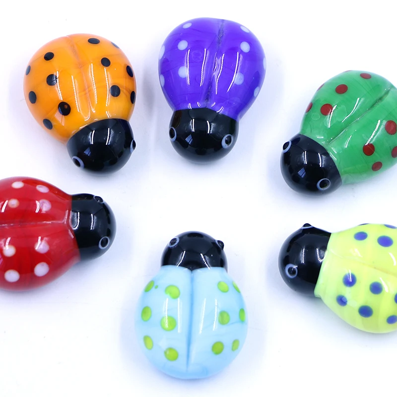 Custom Color  Murano Glass Figurine Ladybug Animal Murano Glass Home Decor