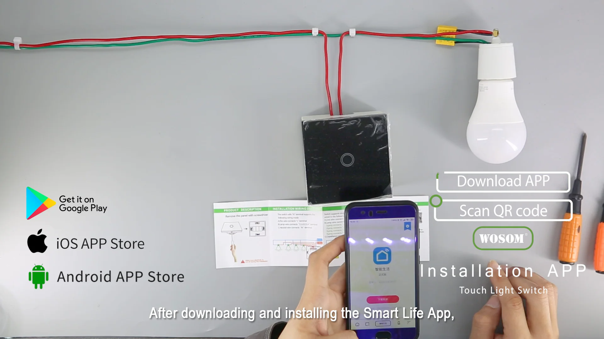 Tuya Wifi Touch Smart Switch Light Without Neutral Touch Panel Switch