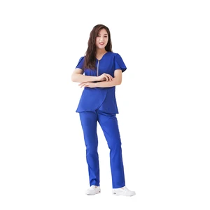 Wholesale OEM Polyester/Cotton Hospital Doctor Scrub Sets for Women's Medical Nurse Uniform with Custom Logo