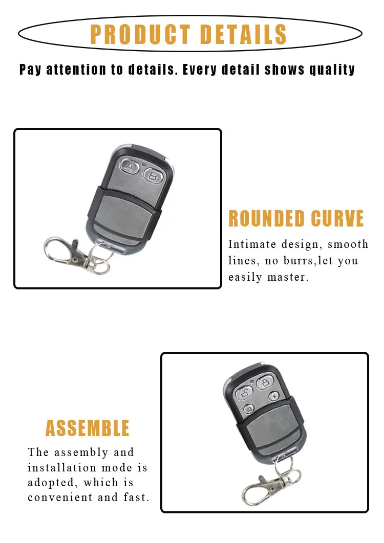 Wholesale HCS301 rolling code remote controller for automatic garage door universal remote control