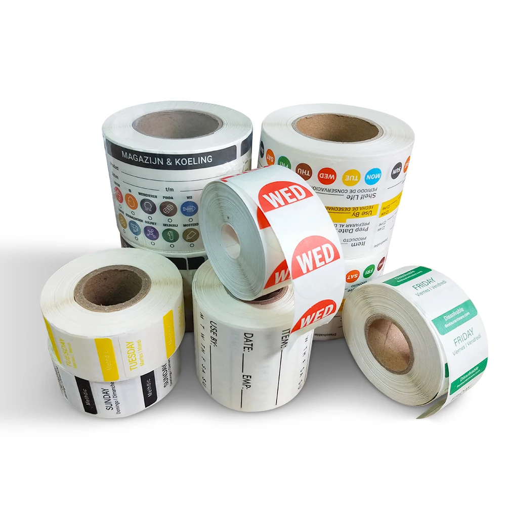 2020 Biodegradable Adhesive Labels Removable  Color Printing Packaging Label Private Water Dissolvable Food Safety Paper Labels