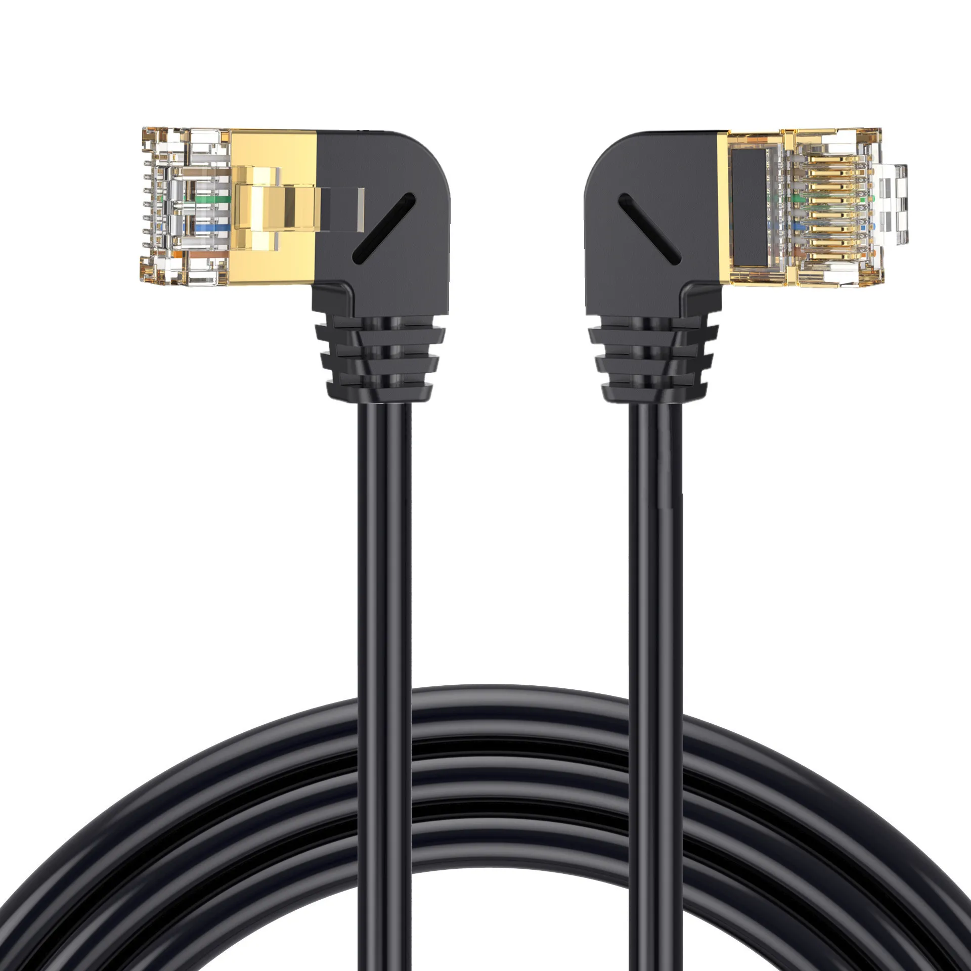 2M Elbow Cat8 Ethernet Cable 40Gbps High Speed SSTP UTP Network Cable Cat8 Lan Cable for Router Pc Ps4 Tv Laptop RJ45 Cord