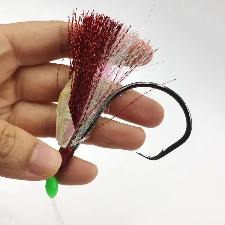 Alpha 2 Hooks  Big Game Flasher Rig Fish Skin Sabiki Snapper Snatcher Cod Fishing Bait Lures