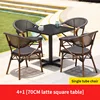 4 Teslin chair 1 Latte square table 70cm