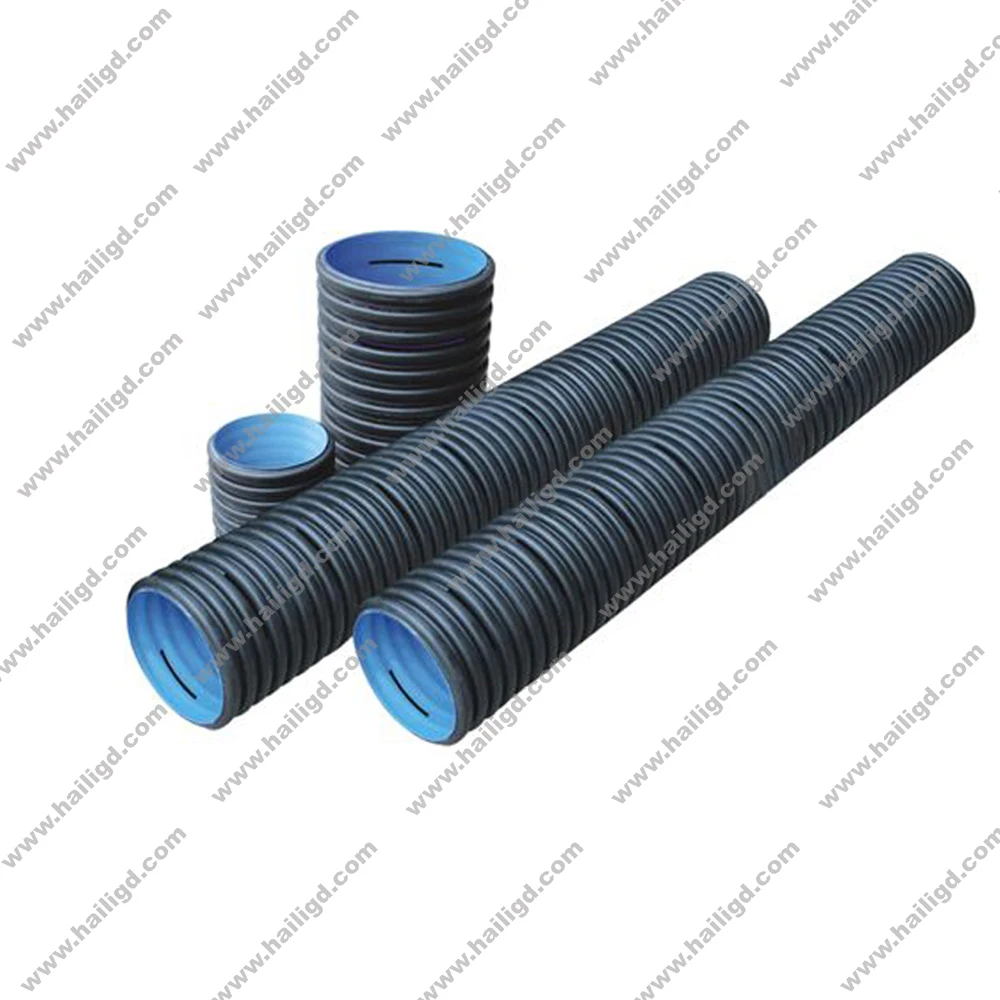 Гофрированная двухслойная труба HDPE высокого качества черного цвета по оптовой цене от