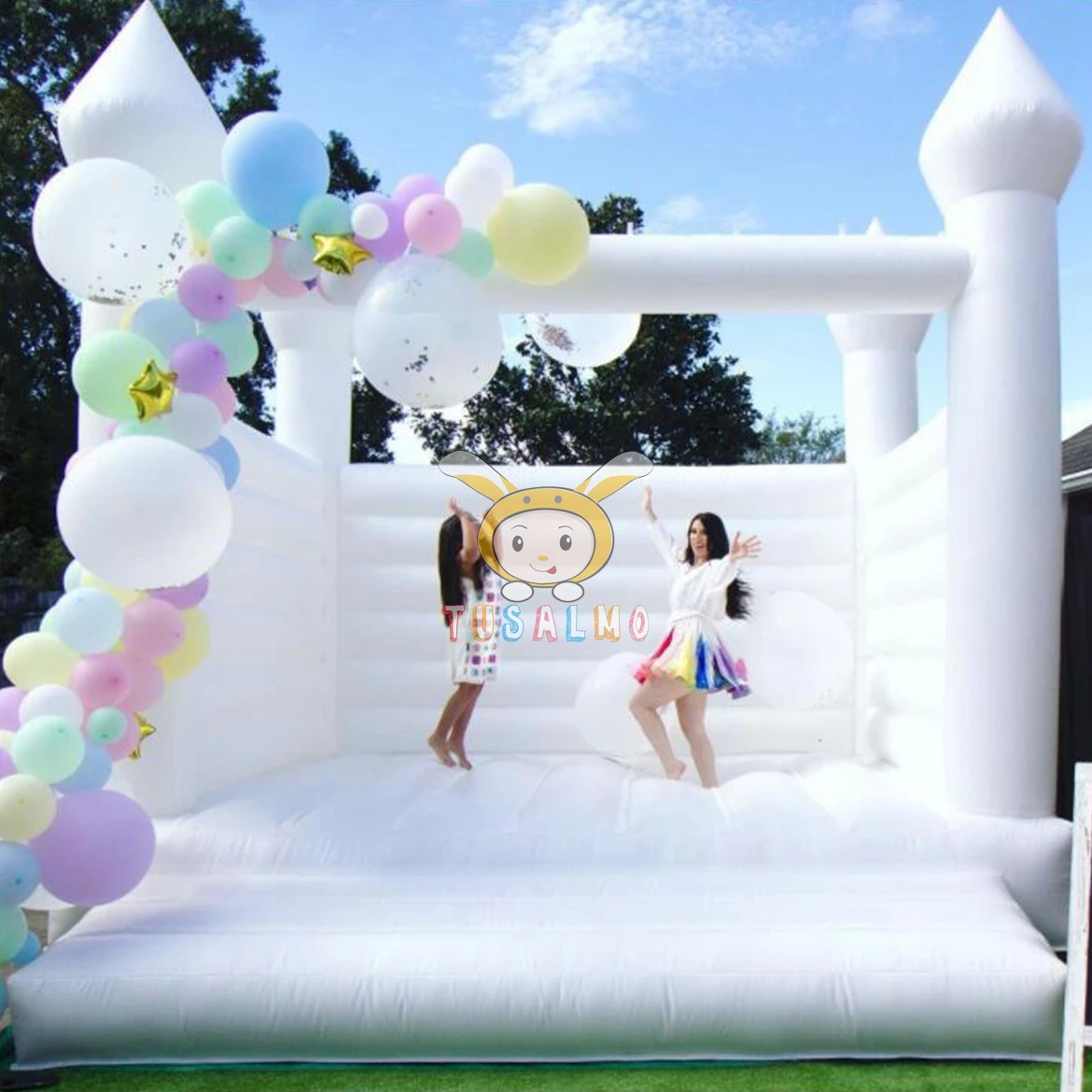 Tusalmo party Commercial Bouncers Jumping Castles Slide Inflatable Castle Bounce House Kids Inflatable Slide
