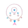 A12 - pink and blue mermaid jewelry five - piece set