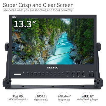 SEETEC P133-9HSD 13.3 Inch Aluminum Design IPS Pro Broadcast LCD Monitor with 3G-SDI   AV YPbPr Factory Direct Price detail image