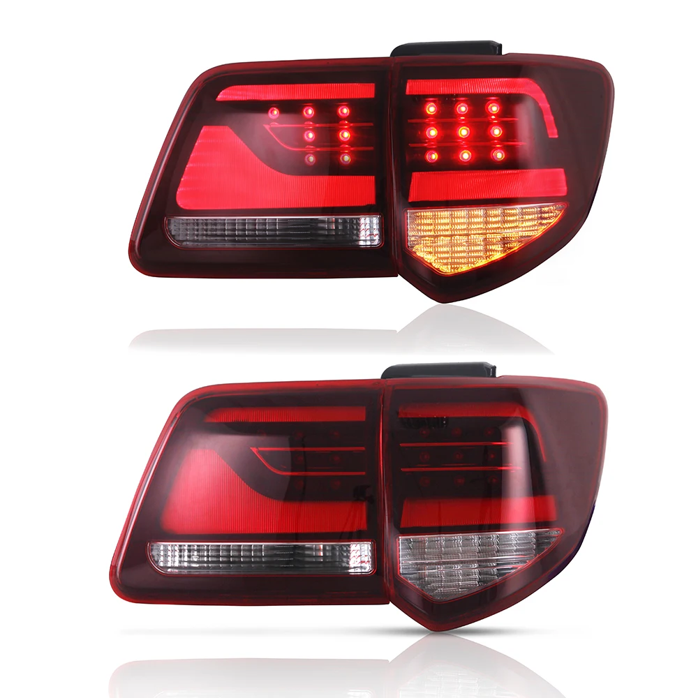 Vland Yiaalux For Toyota Fortuner 2012 -2016 Taillight LED Rear Tail Lamp stop light modified refit model red and smokey housing supplier