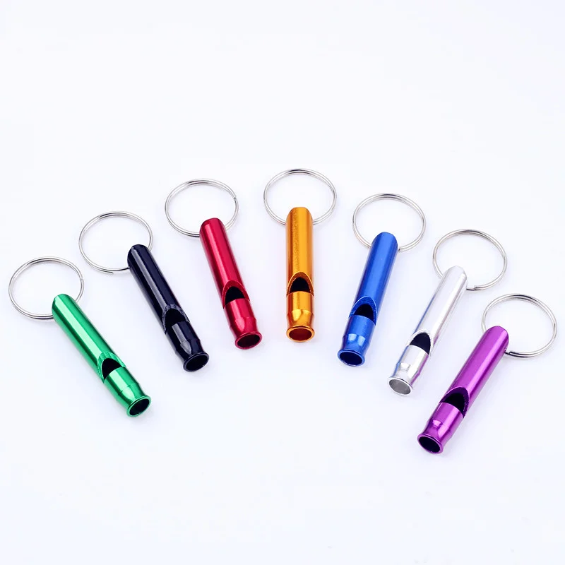 YWSP Пользовательский логотип напечатанный рекламный высокочастотный Алюминиевый металлический наружный Спорт Кемпинг безопасность экстренный свисток выживания