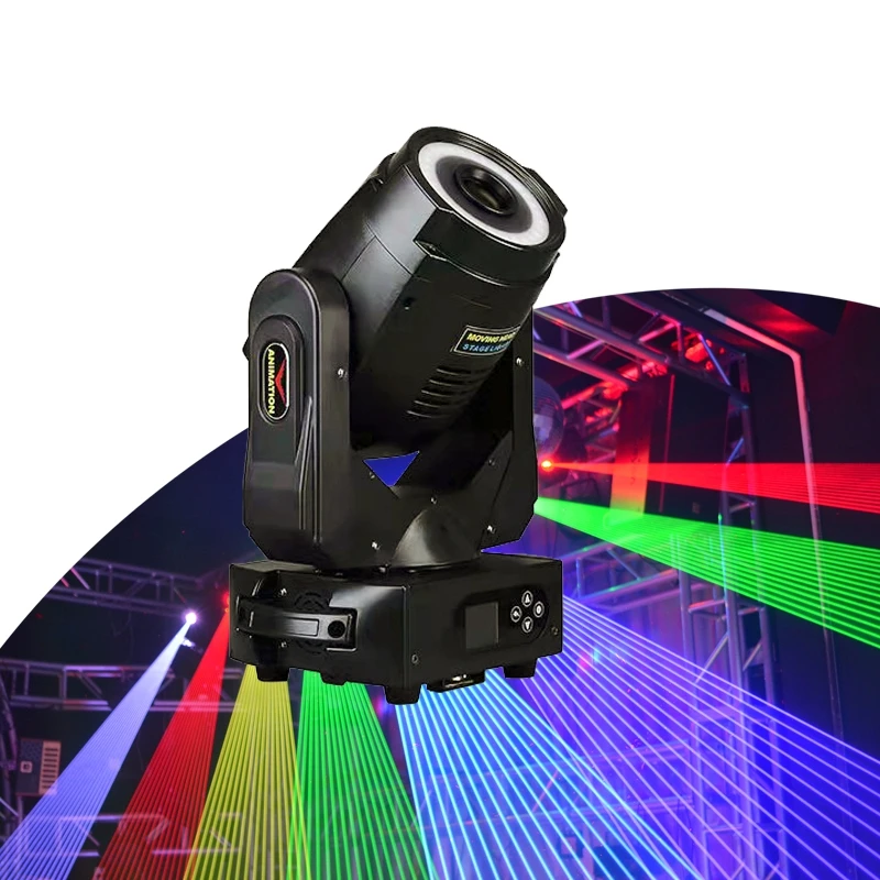 Dj Disco Halo Full Color 3w Animation Rgb 3in1 Moving Head Laser Light