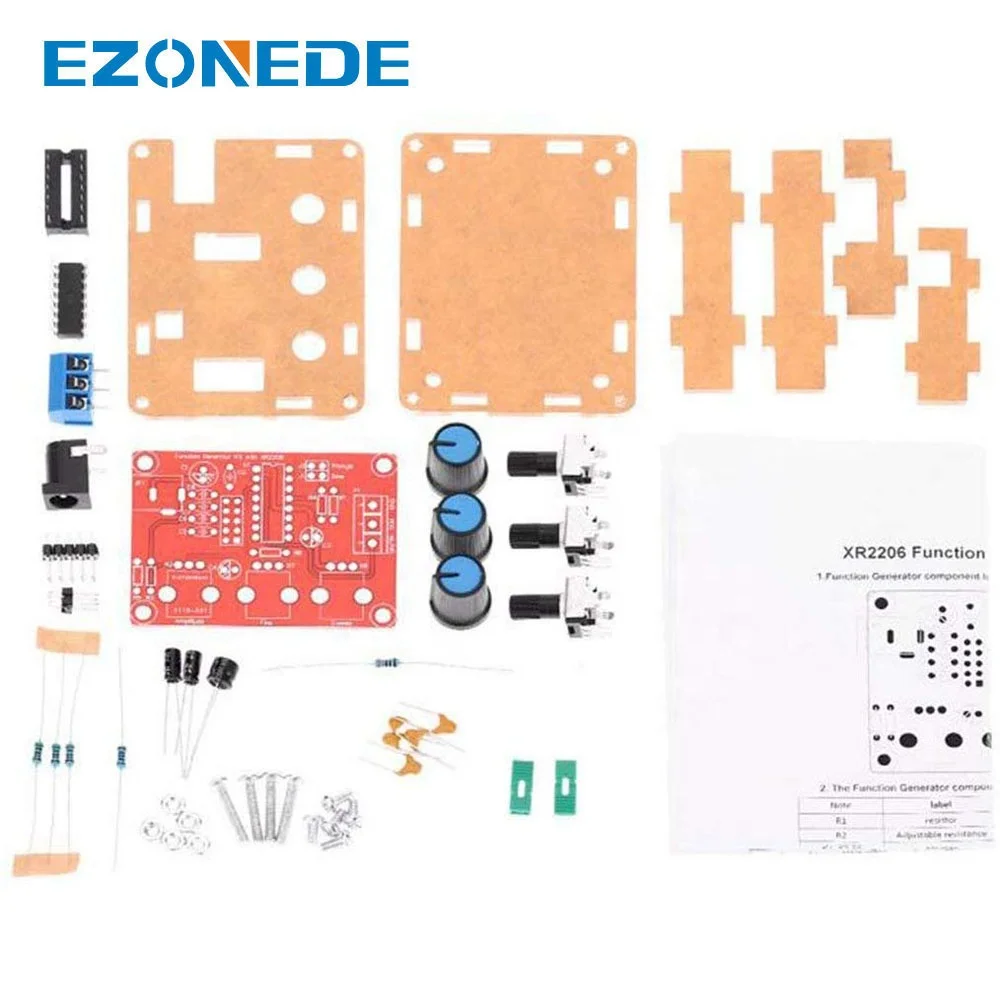 Générateur De Fonctions XR2206 1Hz-1MHz - Kit Bricolage Signal Sinus Triangle Carré