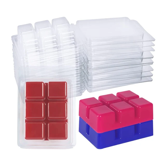 Hanging White Black Clear Frosted Clam Shell Packaging Blister Plastic Clamshell Wax Melt Molds Packaging Tray