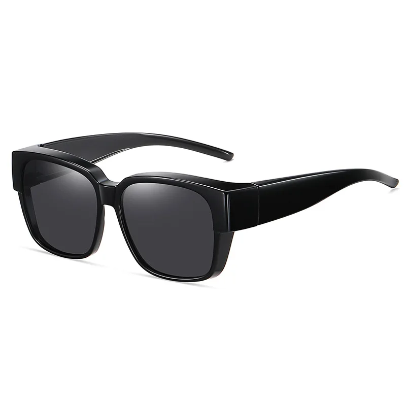 Black UV400 Polarized Over Spectacle Sunglasses for Women