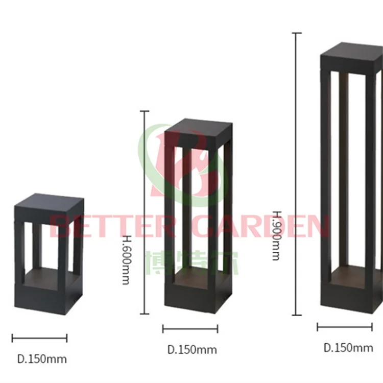 Garden Light Bollard Corten Steel Bollard Light Outdoor Ip67 Landscape ...