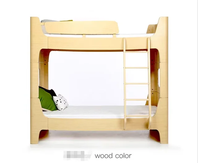 Soerer Modern Nordic Solid Wood Bunk Bed Creative Design for Children and Adults for Dining and Bedroom Furniture