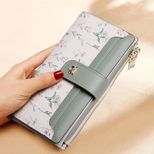 Wholesale FOXER Branded designer Ladies Long Wallets Purses Card Holder Coin Printing Leather Wallet Women's Wallets