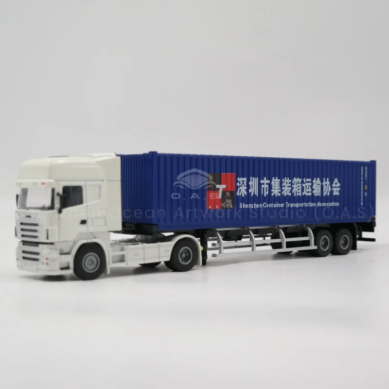 【L】O.A.S Container Model Factory Shipping Gift Customized 1:50 SZS Alloy Material Truck Toy Scale Model