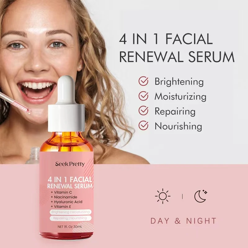 Private Label 4 in 1 Facial Serum - Anti-Aging & Brightening