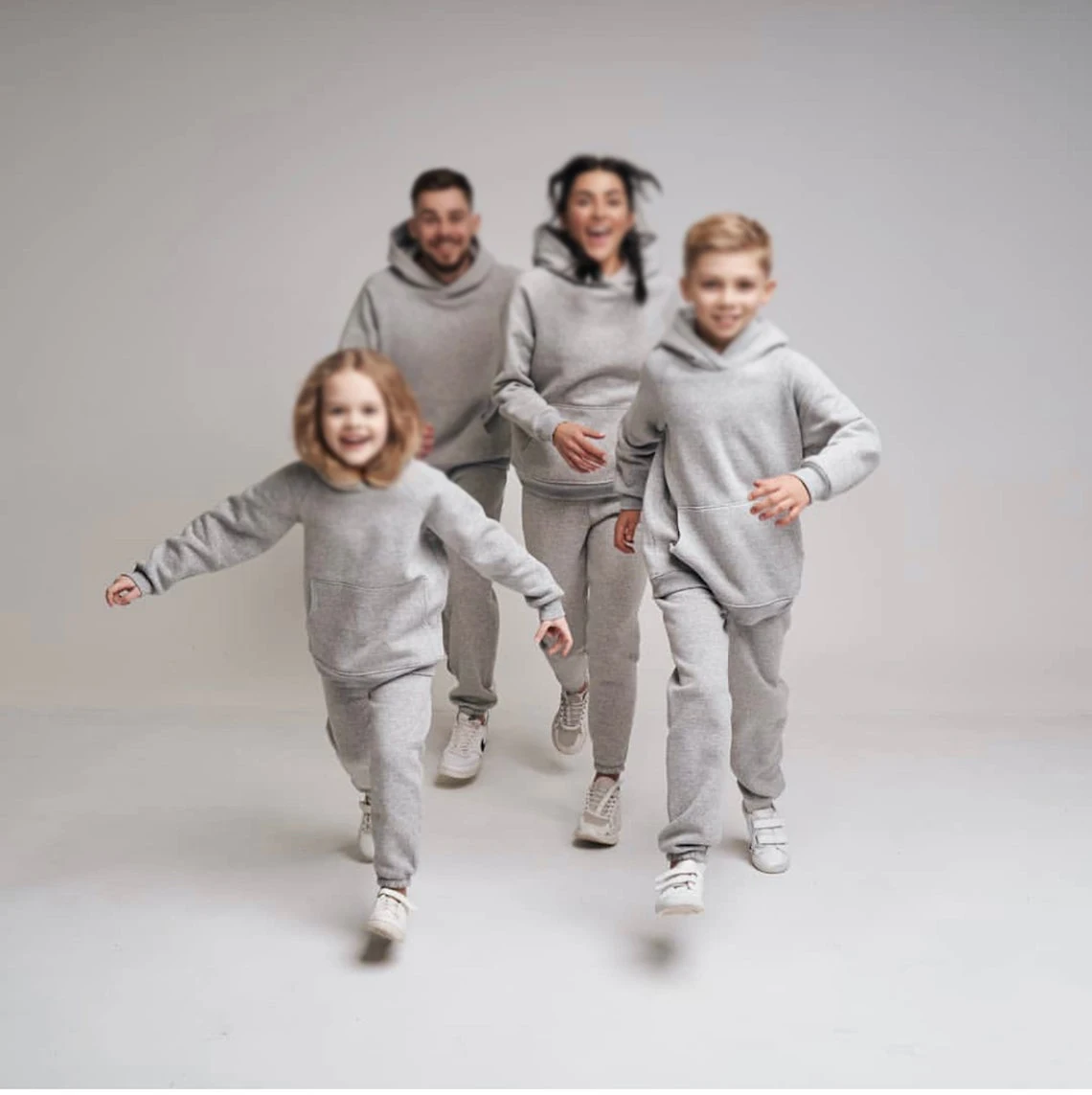 Family Matching Hood Sweatsuit Baggy Sweat