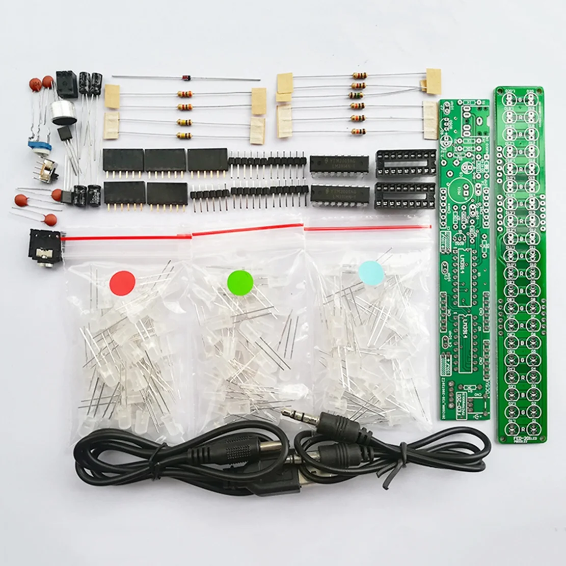 Taidacent LM3914 Audio Level Meter LED Sound Level Indicator Circuit Voice Control Level Light DIY Audio Spectrum Analyzer Kit