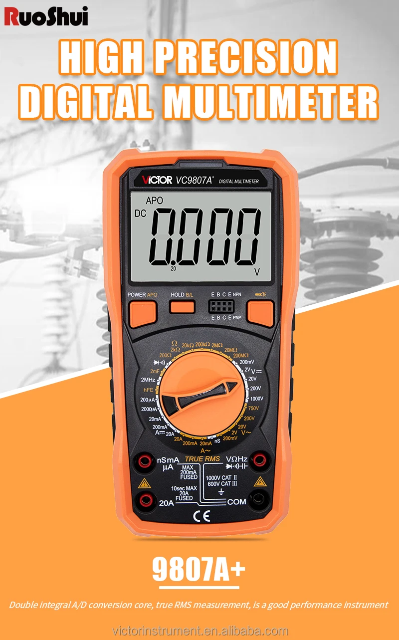 Vc9805a+ Digital Multimeter Manual Range Multimeter With Different ...